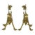 Mid-Century Brass Dragon Andirons - a Pair For Sale