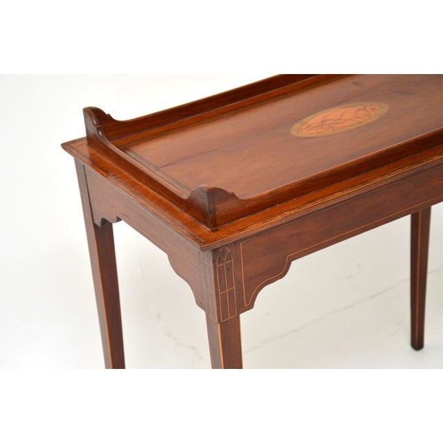 Wood Antique Edwardian Side Table, 1900s For Sale - Image 7 of 11