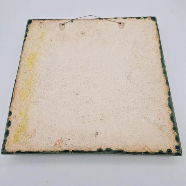 Vintage Ceramic Wall Tile, 1974 For Sale - Image 4 of 6