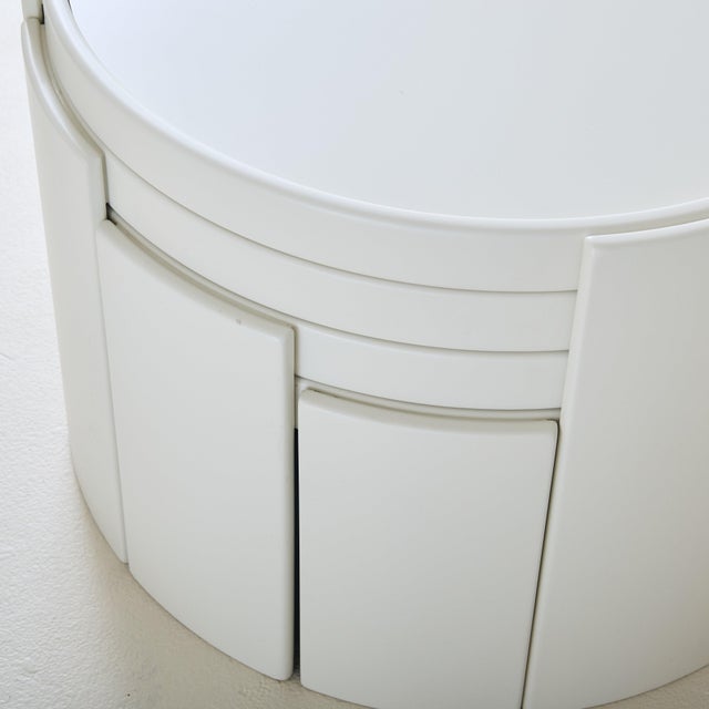 Set of 4 ‘Model 780’ White Wood Stacking Coffee Tables by Gianfranco Frattini For Sale - Image 11 of 11