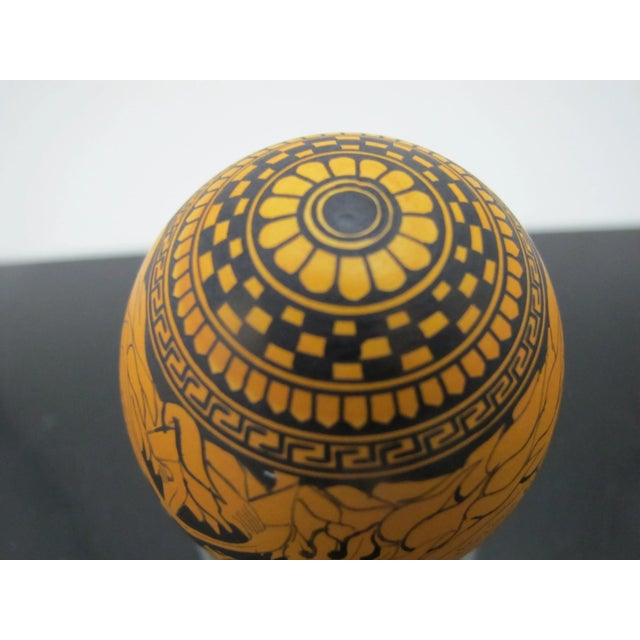 1970s Yiannis Nomikos Male Erotic Mythology Neptune Painting on Goose Egg Art 1977 For Sale - Image 5 of 6