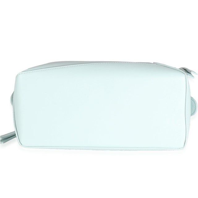 Loewe Light Blue Grained Calfskin Small Puzzle Edge Bag For Sale - Image 4 of 8