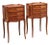 1920s Pair of French Louis XV Style Rosewood Side Tables Nightstands For Sale