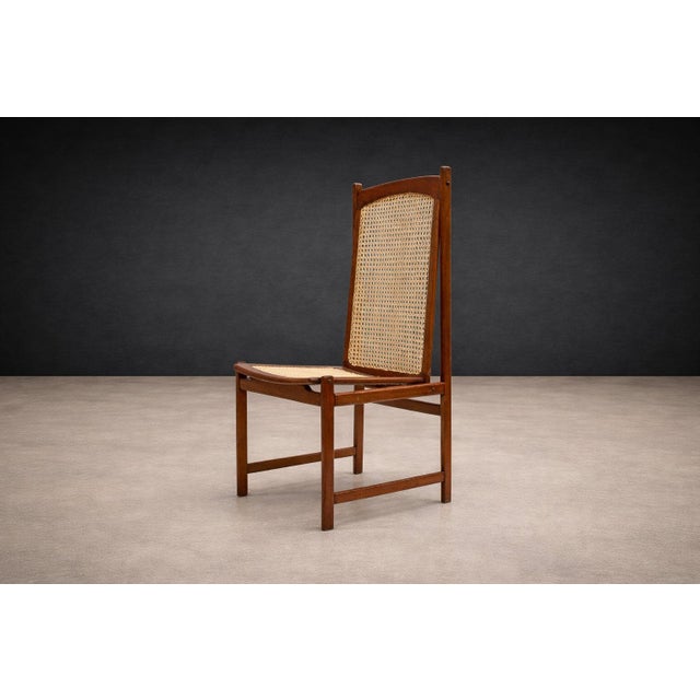 Set of Eight Dining Chairs in Hardwood and Caning by Celina Decorações, Brazil, C. 1960s For Sale - Image 10 of 13