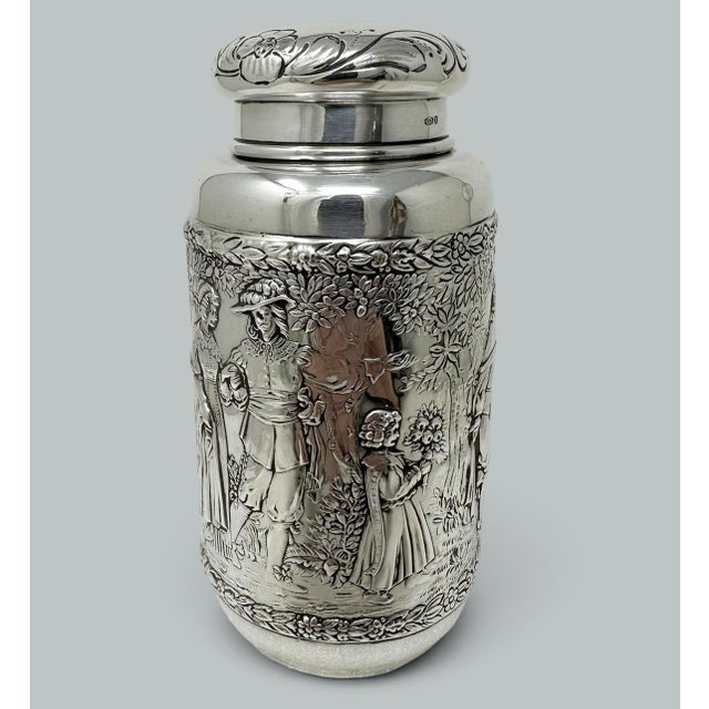 Mid 19th Century Antique German Sterling Silver Teacaddy Neresheimer Sohnes Berthold Muller 1900 For Sale - Image 5 of 13