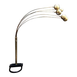 1970s-80s Brass Arc Floor Lamp For Sale
