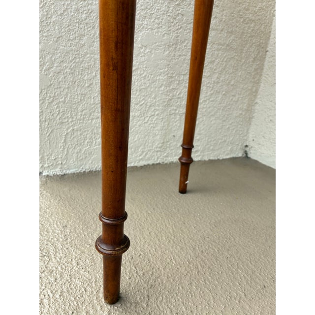 Country Sheraton Cherry One Drawer Stand, 19th Century; With Reeded Legs For Sale - Image 4 of 12