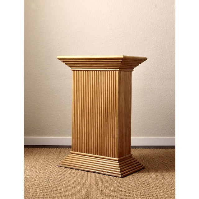 Bamboo and Rattan Column Pedestals by Cristina Celestino, 1960s, Set of 2 For Sale - Image 14 of 18