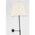 Black Suzanne Kasler for Visual Comfort Signature Wyatt 39" Statement Sconce in Bronze with Linen Shade For Sale - Image 8 of 10