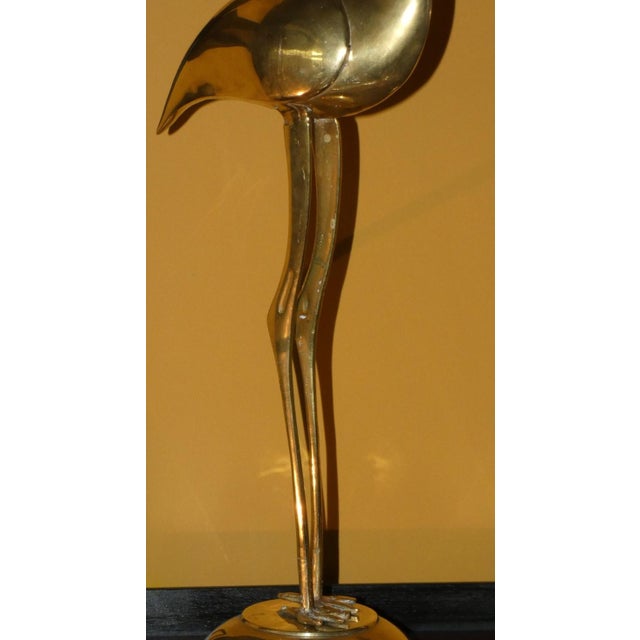 Mid-Century Modern Brass Ibis Sculptures, France, 1960s, Set of 2 For Sale - Image 3 of 12
