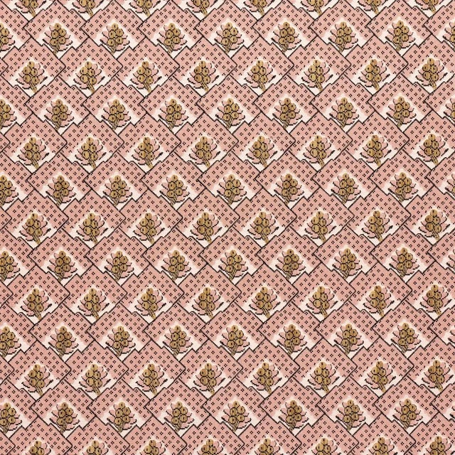 Sample - Schumacher Blair Silk Epingle Fabric in Wythe Rose For Sale