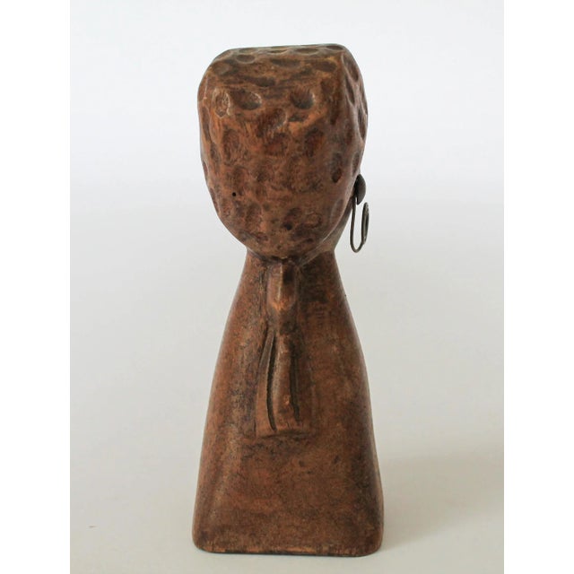 Carved Wood African Bust Figure For Sale In Milwaukee - Image 6 of 7