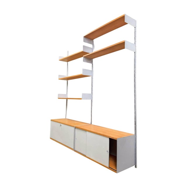 We are offering for sale a beautiful modular wall shelving system by Vitsoe from the 1960s. Designed by Dieter Rams, one...