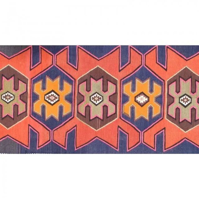 Semi-Antique Persian Shiraz Kilim Handmade Hand-woven. Lamb's Wool on a Wool Foundation. Very Fine Hand-Spun Wool Rug....