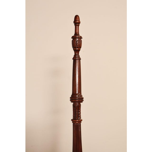 Craftique Mebane Rice Traditional Mahogany King Four Poster Bed For Sale - Image 12 of 18