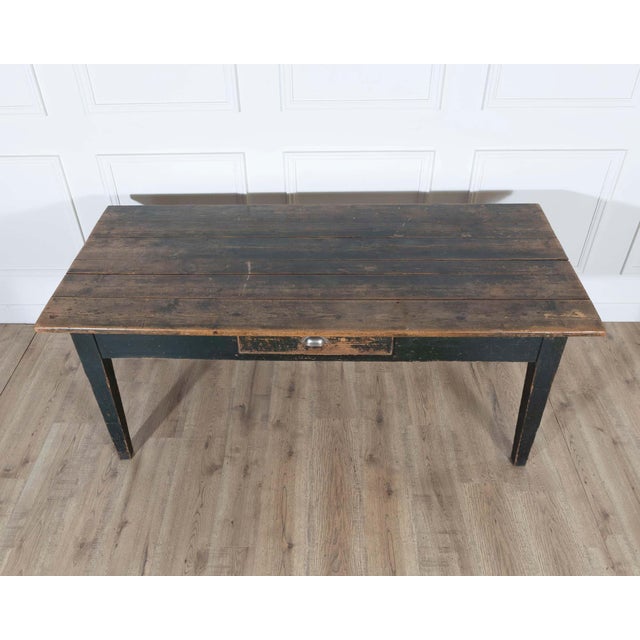 Gustavian (Swedish) Swedish Antique Country Kitchen Table with Drawers, 19th Century For Sale - Image 3 of 8
