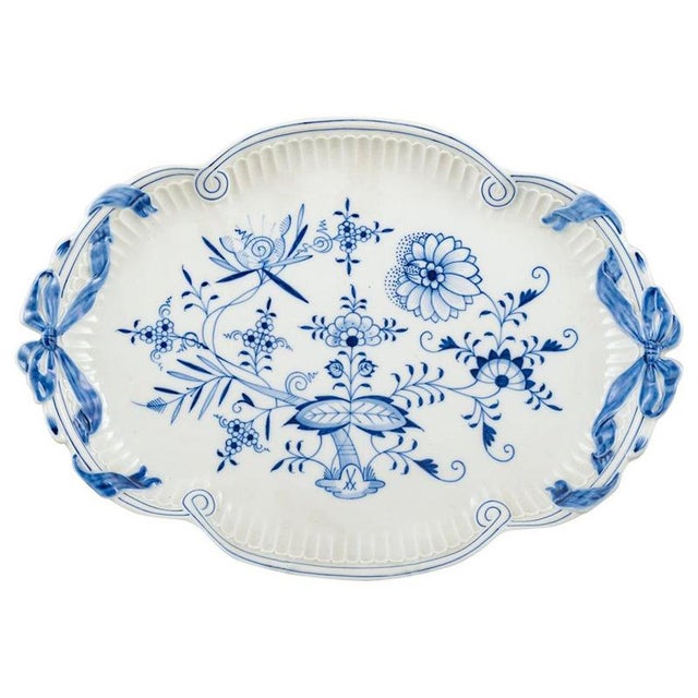 Large Platter in Porcelain from Meissen For Sale - Image 5 of 5