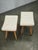 A beautifully restored pair of Mid-Century Modern stools produced in Czechoslovakia during the 1960s. These elegant stools...