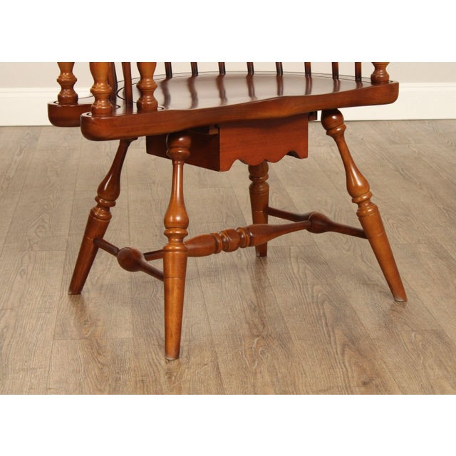 Frederick Duckloe Cherry Windsor Style Writing Armchair For Sale - Image 4 of 12