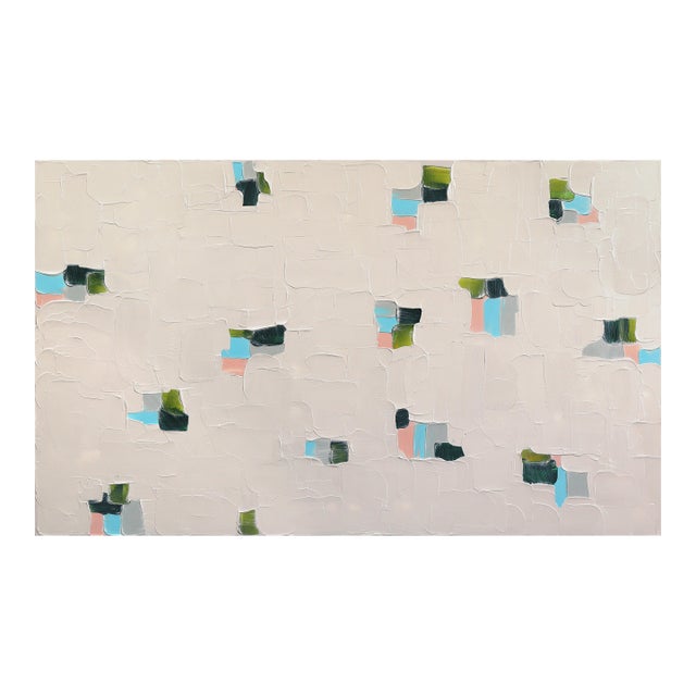 Subtle Mark - Original Textured Contemporary Abstract Acrylic Painting on Canvas For Sale