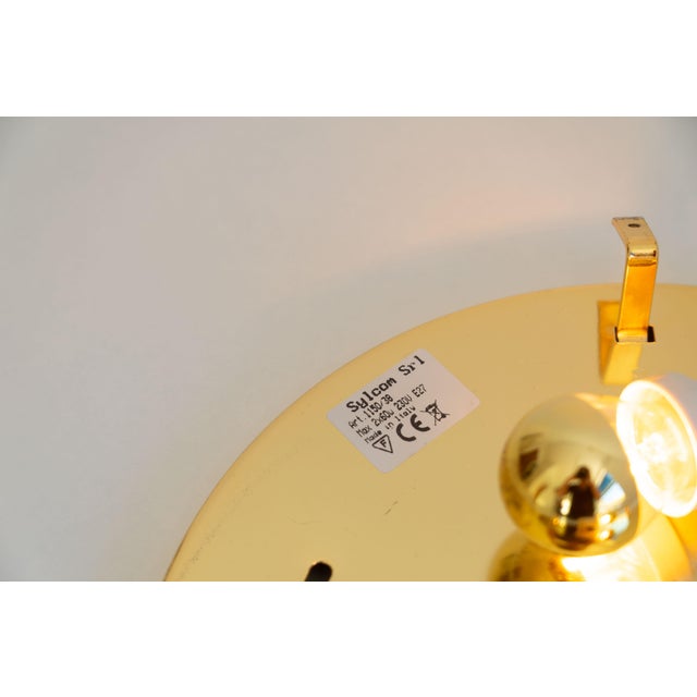 Murano Glass Flush Mount with Brass Base from Sylcom Lighting, Venice, Italy, 1990s For Sale - Image 6 of 14