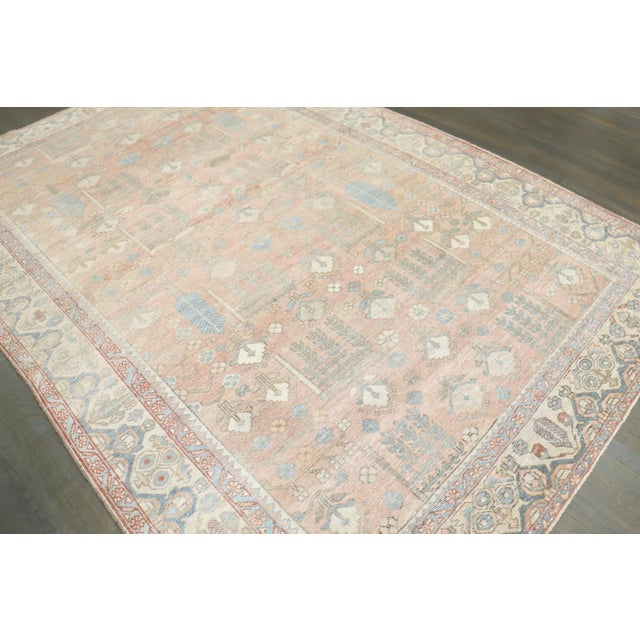 Soft Pink Persian Heriz Rug no. j5321 For Sale - Image 9 of 10