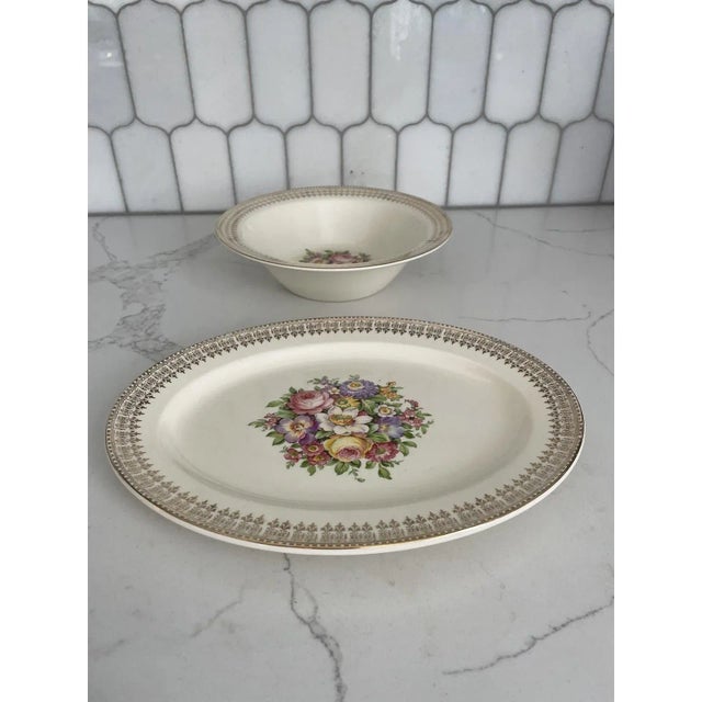 Mid 20th Century 22 Karat Gold Serving Bowl & Platter For Sale In Chicago - Image 6 of 13