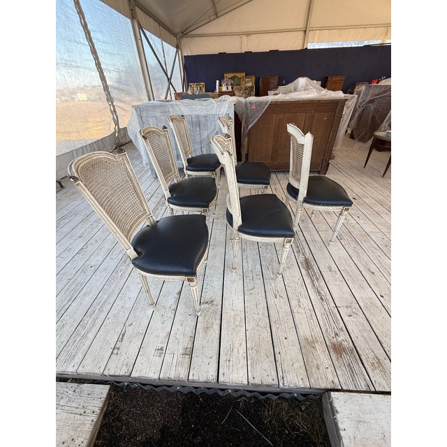 Fine 19th Century French Louis XVI Dining Chairs - Set of 6 For Sale - Image 11 of 12