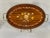 Hollywood Regency 1950-60s Italian Oval Marquetry Gallery Serving Tray For Sale - Image 3 of 12