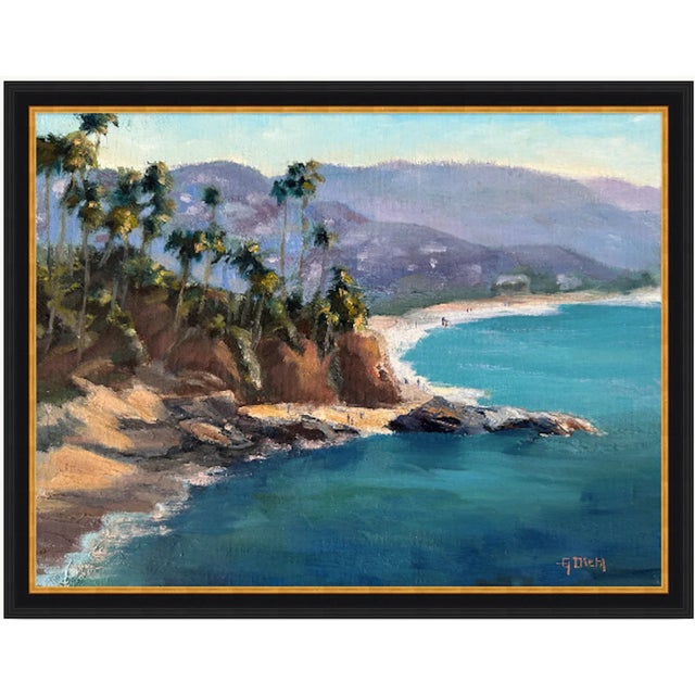This painting was done exclusively plein air at Heisler Park in Laguna, CA over a couple of sessions. They were picture...