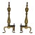 1900s Antique Brass Andirons, Pair For Sale