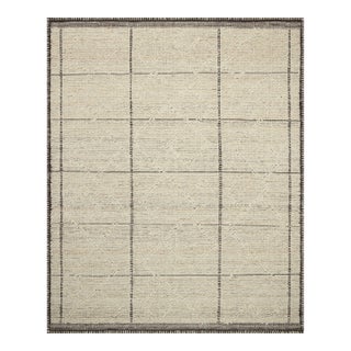 Amber Lewis x Loloi Bowie Ivory / Mocha 4'-0" x 6'-0" Accent Rug For Sale