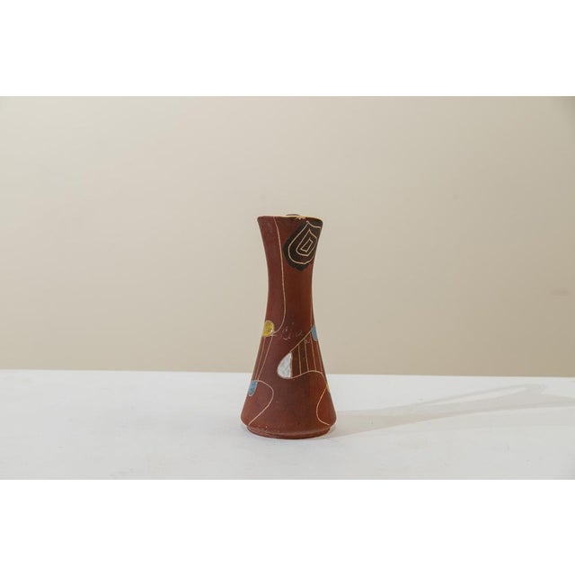 German terracotta jug from the 1950s, corresponding to the Brasil model by designer Bodo Mans, with the factory mark on...