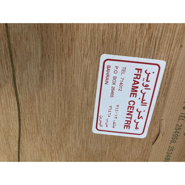 Blue Hand Painted Textile, Framed For Sale - Image 8 of 11