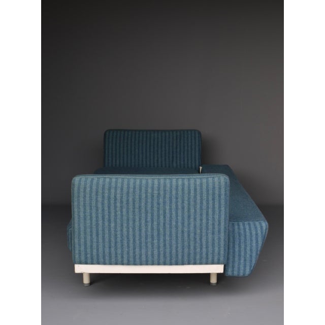 1960s Mid-Century Dutch Steel and Wool Sofa Bed, 1960s For Sale - Image 5 of 18
