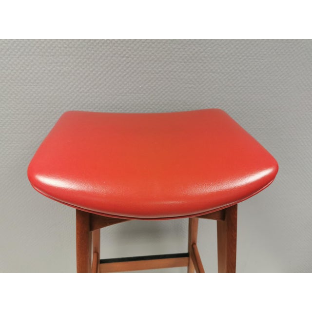 Bar Stool in Teak and Leather by Johannes Andersen for Brødere Andersen, 1960s For Sale - Image 12 of 14