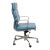 Charles Eames office chair with high backrest model Ea-219, fully upholstered in blue leather. The chairs are from 2006,...