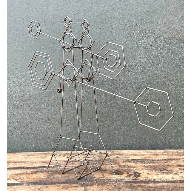 Late 20th Century Vintage Abstract Geometric Kinetic Sculpture For Sale - Image 5 of 12