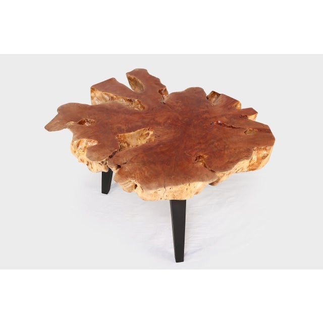 Contemporary Modern Lychee Living Edge Coffee Table 95 For Sale - Image 3 of 6
