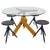 Table and Stools by Vico Magistretti, Italy, 1980s, Set of 5 For Sale