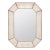 Made Goods Elliott Mirror - Warm Silver Faux Linen For Sale