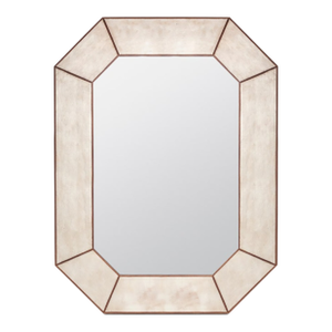 Made Goods Elliott Mirror - Warm Silver Faux Linen