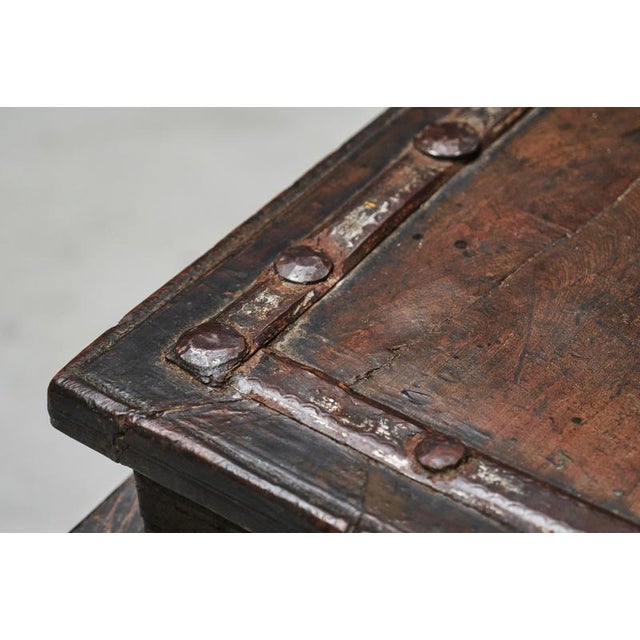 Brown Antique Rajasthan Courtyard Door Dining Table For Sale - Image 8 of 18