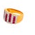 Early 21st Century Ruby Diamond 18k Yellow Gold Zigzag Band, Size 7.75 For Sale - Image 5 of 5
