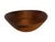 Brown Modern Hand-Turned Cherry Wood Bowl Signed by O. Lufton For Sale - Image 8 of 15