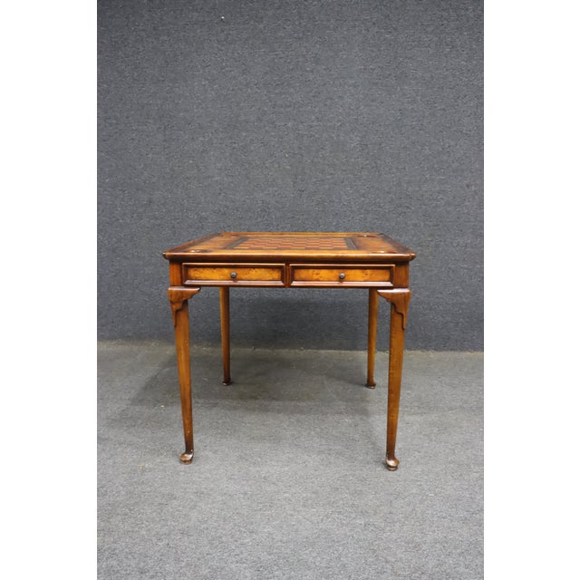 Early 21st Century Theodore Alexander Walnut Game Table For Sale - Image 5 of 16