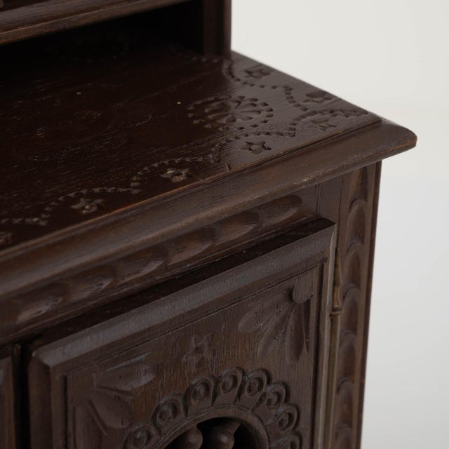 Miniature Wooden Cabinet from Nineteenth-Century France For Sale - Image 9 of 18