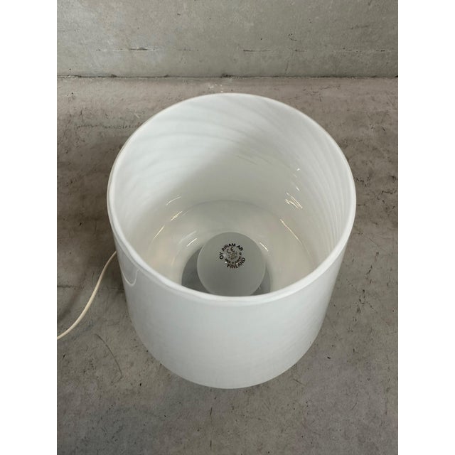 White Vintage Swirl Lamp in Murano Glass For Sale - Image 8 of 9