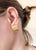 Gold Vintage Signed Crown Trifari Goldtone Textured Hoop Clip Earrings-2 Pieces For Sale - Image 8 of 8