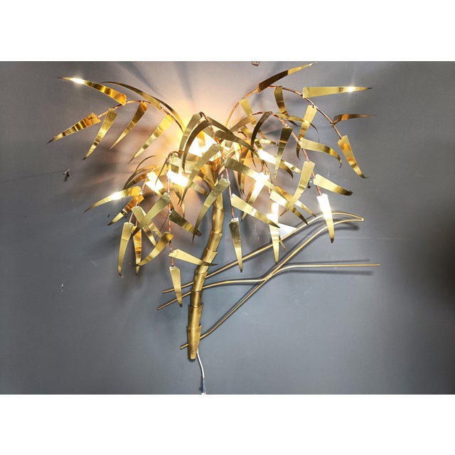Palm Tree Wall Light from Daniel dHaeseleer, 1970s For Sale - Image 9 of 13